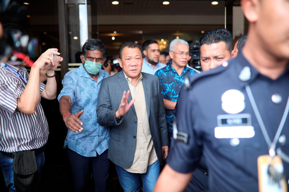 Sabah Barisan Nasional (BN) chairman Datuk Bung Moktar Radin leaves the WTC Kuala Lumpur/AMIRUL SYAFIQ THESUN