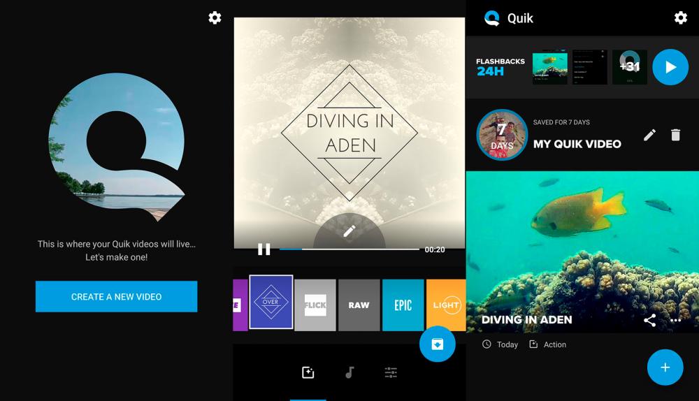 Quik is a free video editing app for Android phones. – YOUTUBE