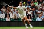 Serbia’s Novak Djokovic returns the ball to Netherlands’ Tim van Rijthoven during their round of 16 men’s singles tennis match on the seventh day of the 2022 Wimbledon Championships at The All England Tennis Club in Wimbledon/AFPPix