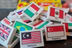 Country flag erasers were sold for 20 cents in local public schools. - PLAZA SINGAPURA