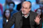 In this file photo taken on November 16, 2012, British author Salman Rushdie takes part in the TV show Le grand journal on a set of French TV Canal+ in Paris. - AFPPIX