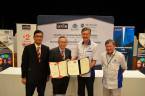 from left: UTAR R&amp;D Commercialisation Vice-President Prof Ts Dr Faidz Abd Rahman, UTAR President Ir Prof Dr Ewe Hong Tat, REHDA Institute Chairman Datuk Jeffrey Ng Tiong and REHDA Institute Board of Trustee member Tan Sri Eddy Chen Lok Loi signing an agreement to offer a Master of Real Estate Development programme.