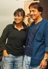 Fauziah (left) and Roy during the recording of Tanpa Noktah and Suka Suka missed chances,” he said. in March.
