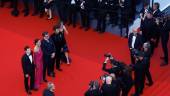 French zombie movie ‘Final Cut’ director Michel Hazanavicius and cast members pose on the Cannes red carpet. – Reuters