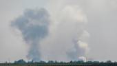 A view shows smoke rising above the area following an alleged explosion in the village of Mayskoye in the Dzhankoi district, Crimea, August 16, 2022. - REUTERSPIX