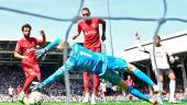 Liverpool's Egyptian striker Mohamed Salah (L) shoots to score their second goal during the English Premier League football match between Fulham and Liverpool at Craven Cottage in London on August 6, 2022. AFPPIX