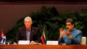 Cuba’'s President Miguel Diaz-Canel delivers a speech as Venezuela's President Nicolas Maduro reacts during the ALBA group meeting in Havana, Cuba, May 27, 2022. REUTERSpix