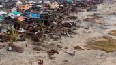 File photo: An aerial view shows damaged houses and debris on the beach, in the aftermath of Cyclone Batsirai, in Mananjary, Madagascar, February 8, 2022. Picture taken with a drone. REUTERSpix