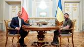 Ukraine's President Volodymyr Zelenskiy and Poland's President Andrzej Duda attend a meeting after a parliament session, as Russia's attack on Ukraine continues, in Kyiv, Ukraine May 22, 2022. Ukrainian Presidential Press Service/Handout via REUTERSpix