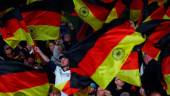 Soccer Football - UEFA Nations League - Group C - England v Germany - Wembley Stadium, London, Britain - September 26, 2022 Germany fans display flags inside the stadium before the match REUTERSPIX