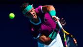 Spain’s Rafael Nadal serves against France’s Adrian Mannarino during their men’s singles match on day seven of the Australian Open tennis tournament in Melbourne on January 23, 2022. AFPPIX