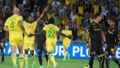 Nantes’ players celebrate after scoring their team’s first goal during the French L1 football match between FC Nantes and LOSC Lille at the Stade de la Beaujoire–Louis Fonteneau in Nantes, western France on August 12, 2022. AFPPIX