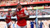 Arsenal’s Brazilian striker Gabriel Jesus celebrates after scoring their second goal during the English Premier League football match between Arsenal and Leicester City at the Emirates Stadium in London on August 13, 2022. AFPPIX