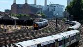 Trains are seen with Battersea Power Station behind, ahead of a planned national strike by rail workers, near Victoria Station, in London, Britain, June 20, 2022. REUTERSpix