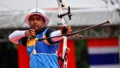HANOI, May 18 -- National archer Khairul Anuar Mohamad competed in the men’s individual recurve event at the 31st SEA Games at the National Sports Training Center, Hanoi today. BERNAMAPIX