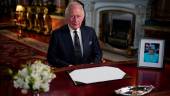 King Charles III delivers his address to the nation and the Commonwealth from Buckingham Palace, London, following the death of Queen Elizabeth II on Thursday. Picture date: Friday September 9, 2022. - REUTERSPIX