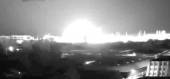 A view from a CCTV camera shows a moment of a Russian military strike at a compound of the Pivdennoukrainsk Nuclear Power Plant, amid Russia's invasion of Ukraine, in Yuzhnoukrainsk, Mykolaiv region, Ukraine, in this handout picture released September 19, 2022. - REUTERSPIX