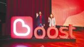 Sheyantha (left) and CMO Diana Boo unveiling the refreshed look of Boost’s brand