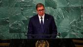 Serbia’s President Aleksandar Vucic addresses the 77th Session of the United Nations General Assembly at U.N. Headquarters in New York City, U.S., September 21, 2022. - REUTERSPIX