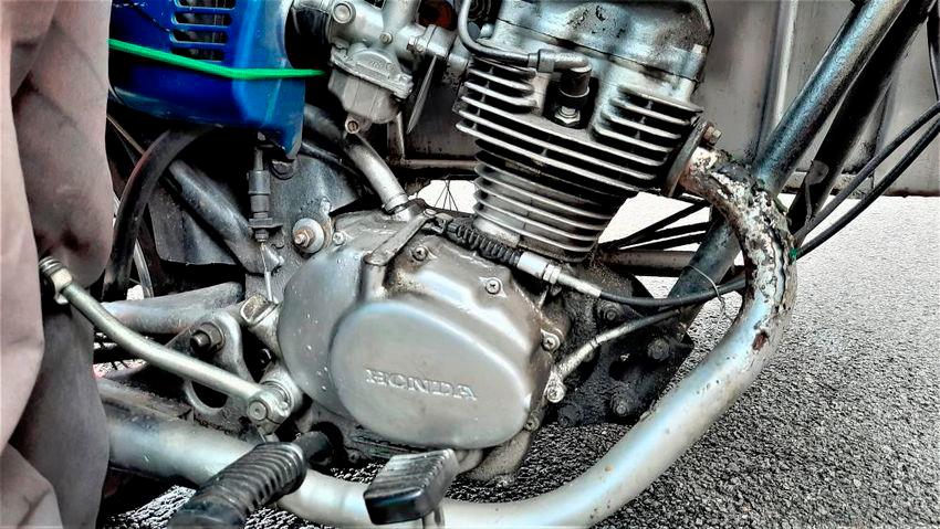 $!BOMB-PROOF. The 124cc four-stroke, overhead valve, single-cylinder engine has changed little over the years.