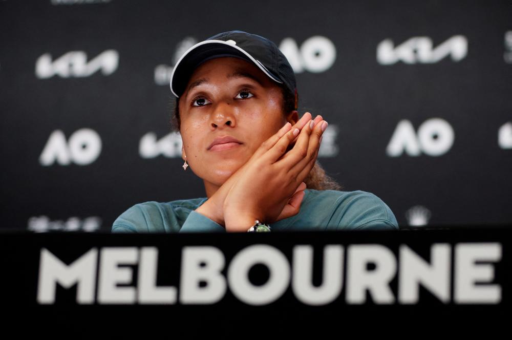 Tennis - Australian Open - Melbourne Park, Melbourne, Australia - January 21, 2022 Japan’s Naomi Osaka during a press conference after losing her third round match against Amanda Anisimova of the U.S. REUTERSPIX