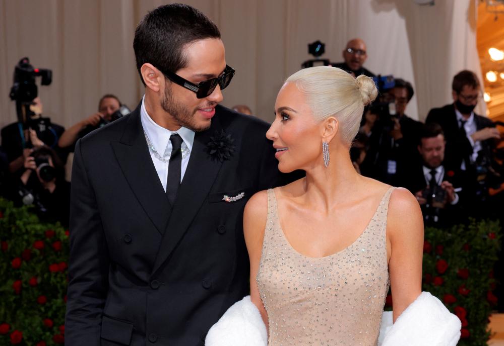 Kim Kardashian and Pete Davidson arrive at the In America: An Anthology of Fashion themed Met Gala at the Metropolitan Museum of Art in New York City, New York/REUTERSPix