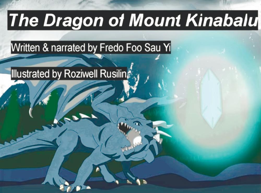 A Screenshot of Fredo’s animated story, The Dragon of Mount Kinabalu, as seen on Youtube.