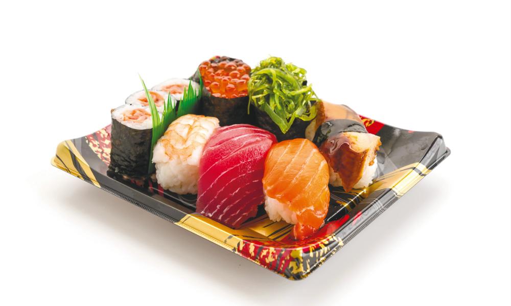 $!Sushi typically found in grocery shops. – 123RF