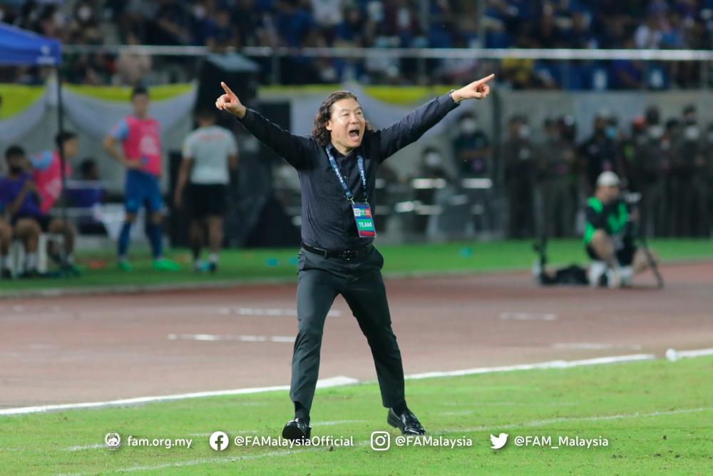 National football team head coach Kim Pan Gon believes that his men have the mental fortitude to deal with any adversity, including conceding a last-minute goal, and still come up triumphant. Pix credit: FAM