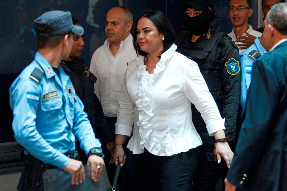 Former first lady Rosa Elena Bonilla de Lobo arrives at a court hearing after being convicted on graft charges, in Tegucigalpa, Honduras August 20, 2019. REUTERSPIX