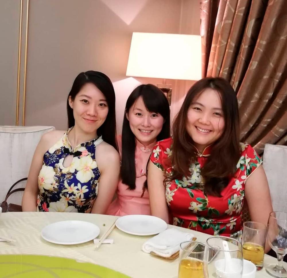 $!Carrie Chung, Ai Ling and Ginnie slaying with their best traditional outfits at an event together.