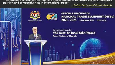 The National Trade Blueprint 2021-2025 is set to supplement the policies outlined in the 12th Malaysia Plan. – BERNAMAPIX
