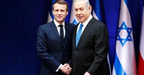 Netanyahu in Paris to press Macron on Iran