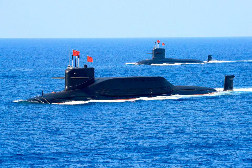 A nuclear-powered Type 094A Jin-class ballistic missile submarine of the Chinese People’s Liberation Army (PLA) Navy is seen during a military display in the South China Sea April 12, 2018. Picture taken April 12, 2018. REUTERSsox
