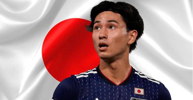Japan’s midfielder Takumi Minamino.