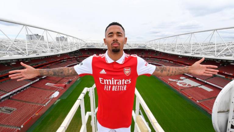 Arsenal have completed the signing of Manchester City forward Gabriel Jesus for a fee of around £45 million ($54 million), the London club announced on Monday. Credit: Twitter/@Arsenal