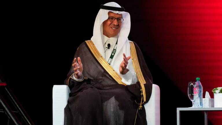 Prince Abdulaziz speaking at the World Petroleum Congress in Calgary on Monday. – Reuterspic