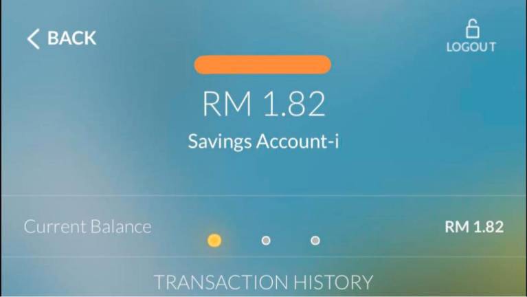 The victim’s bank account after being robbed - Joyce Yi Han/Facebook