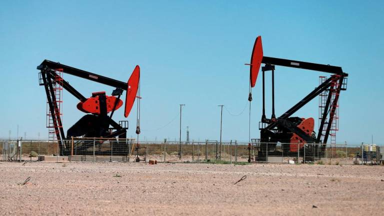 Oil pump jacks are seen in Patagonian province, Argentina. Eurasian Resources Group’s chief executive believes a fossil fuel resurgence is temporary. – Reuterspix