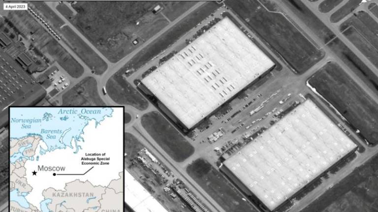 A satellite image shows possible planned location of UAV manufacturing plant in Russia’s Alabuga Special Economic Zone, as evidence of new Russian-Iran cooperation//Reuterspix