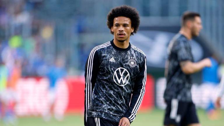 Germany’s Leroy Sane during a warm up. REUTERSPIX
