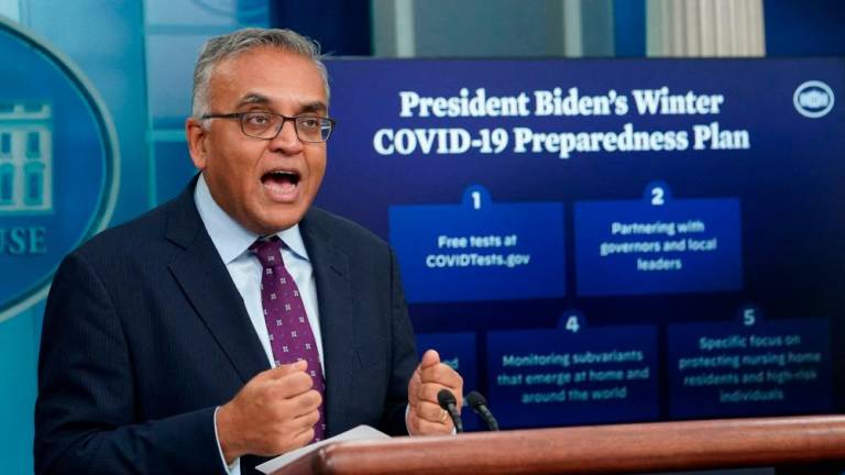 US White House Covid-19 Response Coordinator Ashish Jha speaks during a press briefing at the White House in Washington, U.S., December 15, 2022. REUTERSpix