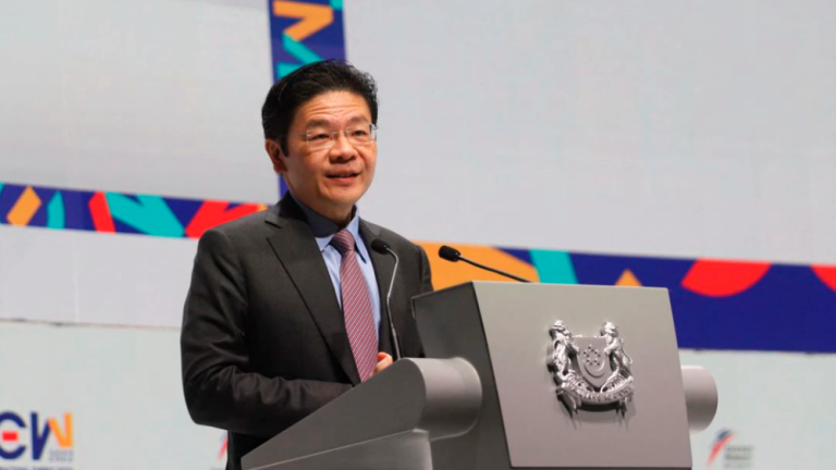 Singapore’s Deputy Prime Minister and Minister for Finance Lawrence Wong delivers the Singapore Energy Lecture during the 15th Singapore International Energy Week, in Singapore October 25, 2022. REUTERSpix