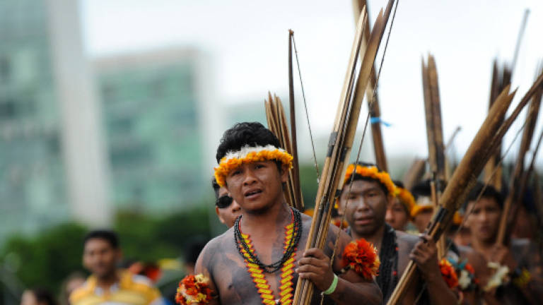 Brazil's indigenous tribes protest against land theft