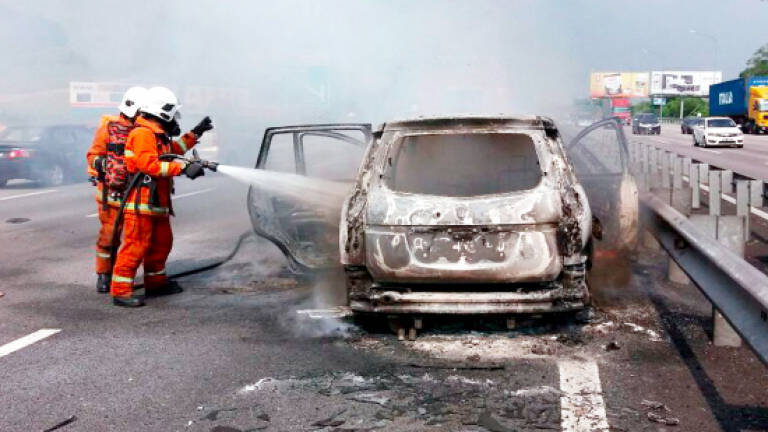 Man and son perish in Labuan car fire