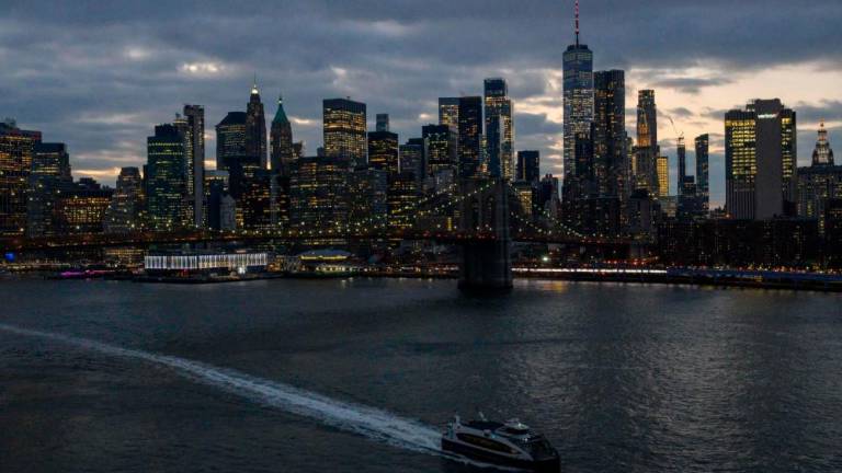 The skyline of lower Manhattan across the East River in New York City. – AFPpic