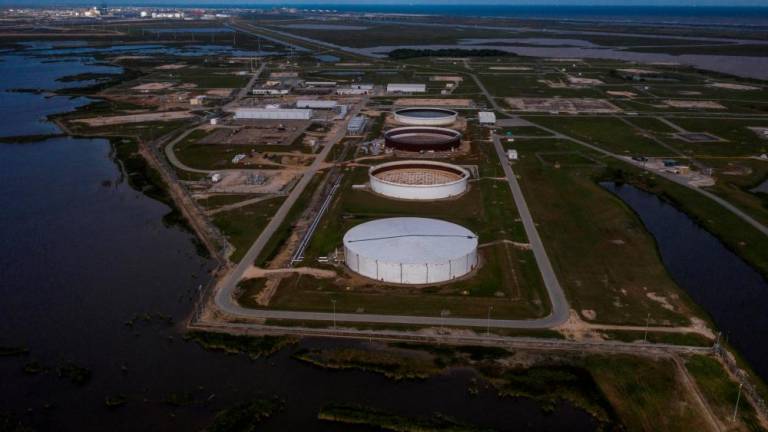 The Bryan Mound Strategic Petroleum Reserve, an oil storage facility near Freeport, Texas. US crude stocks rose by about 3.4 million barrels in the week ended Jan 20, according to market sources citing American Petroleum Institute figures on Tuesday.– Reuterspic