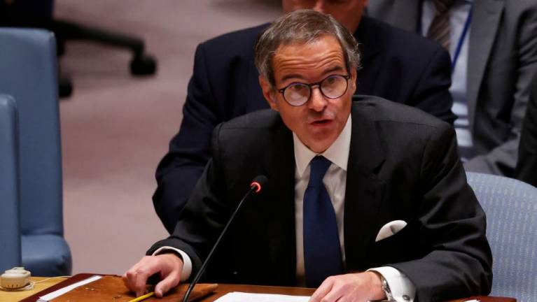 Rafael Grossi, Director-General of the International Atomic Energy Agency (IAEA) speaks during a United Nations Security Council meeting on protecting the Zaporizhzhya nuclear power plant and others in Ukraine at U.N. headquarters in New York City, U.S., May 30, 2023/REUTERSPix