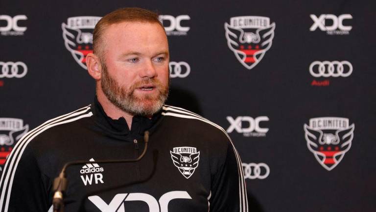 Jul 12, 2022; Washington, DC, USA; D.C. United new head coach Wayne Rooney speaks at an introductory press conference at Audi Field. REUTERSPIX