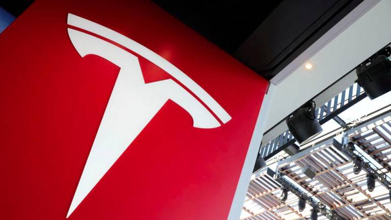 File photo: A Tesla logo is seen in Los Angeles, California U.S. January 12, 2018. REUTERSpix